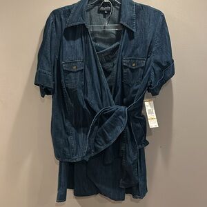Calvin Klein Denim Shirt and Dress Set